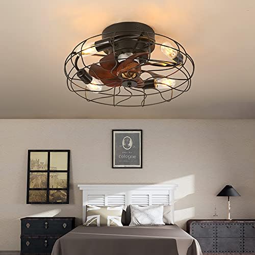 Ventilateur De Plafond Avec éclairage Lampe Réversible Silencieuse Avec