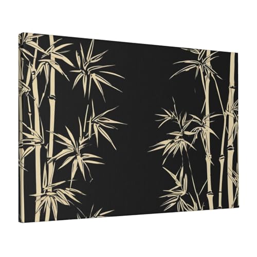 Plantes asiatiques impression sur toile pour raviver un mur blanc de bureau ou salon