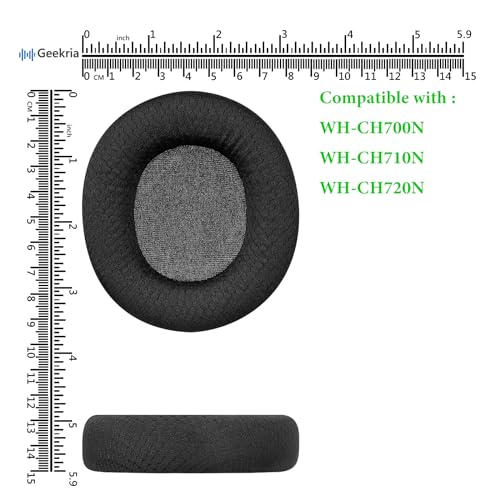 Geekria Almohadillas de Repuesto de Tela Mesh Compatibles con Sony WH-CH700N, WH-CH710N, WH-CH720N Auriculares miniatura 6