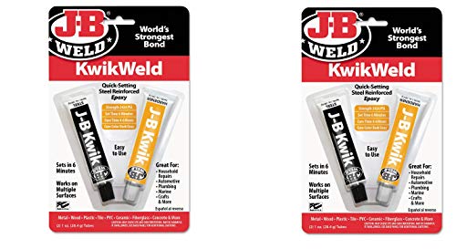 J-B Weld 8276 KwikWeld Quick Setting Steel Reinforced Epoxy, 2 Oz