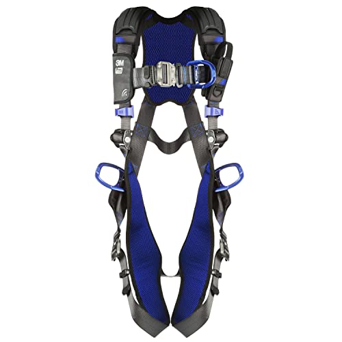 3M 1113082 DBI-SALA ExoFit X300 Comfort Vest Climbing/Positioning Safety Harness, General Industry Fall Protection, Back, Front, and Hip D-Rings, Auto-Locking Quick Connect Leg, Chest Buckles, Large by 3M - Used condition - US$267.35