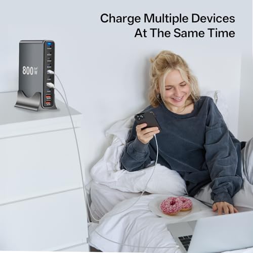 Chargeur USB C Multiple 800W Station de Charge Multiport GaN pour MacBook et iPhone