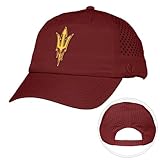 Desert Cactus Arizona State University Snapback Baseball Hat, ASU Sun Devils Unstructured BreezePro Performance Hat with Adjustable Silicone Strap (Design BP1-Maroon B)