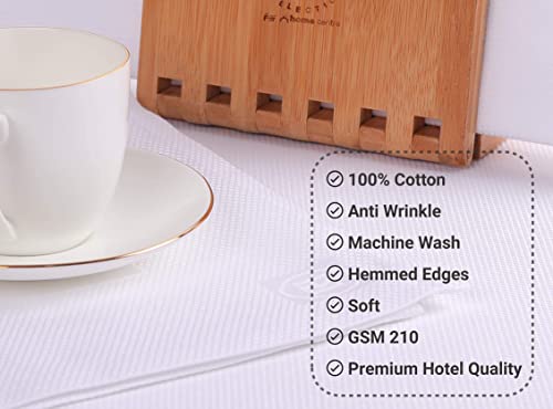 Threadmill White Cloth Napkins Set Of 12 Cotton, Reusable 20 X 20 Inch Jacquard Napkins Cloth Washable, Dinner Napkins Perfect For Wedding, Parties, Cocktails, Fall, Thanksgiving, Christmas #TOP6