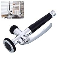 Profi Gastro Handbrause, 1/2\ Edelstahl Ersatzbrause Handbrause mit Feststellbügel, Küche Gastro Pendelbrause Gastro, für Geschirrbrause Gastrobrause, Silber