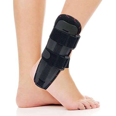 ORTONYX Ankle Stabilizer Brace Stabilizing Stirrup Splint - One Size Fits Most - Black Cover