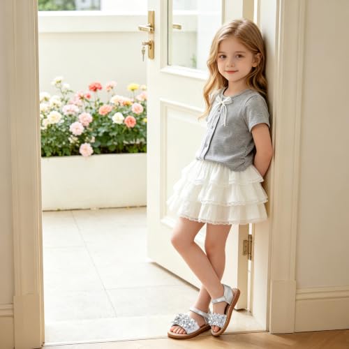 Image of Kiderence Toddler Flower Girl Sandals Open Toe Dress Shoes Wedding Party