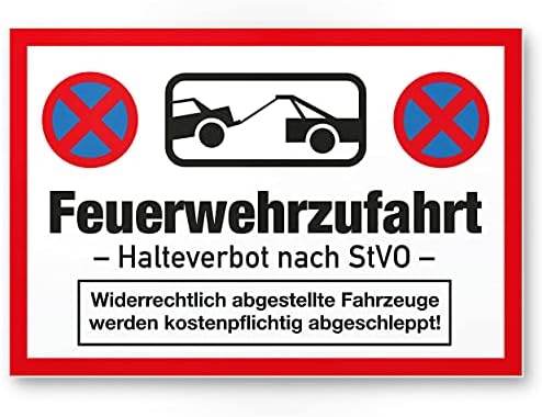 Komma Security Schild 'Ausgang Freihalten', 30x20 Cm – Aus Kunststoff, Für Innen & Außen, UV-beständig