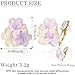 XGALBLA Fashion Fresh Flower Clip On Earrings For Women, Cute Gradient Purple Lovely Acrylic Flower Earrings No piercing Earrings(Purple)