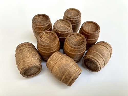 Kreativity World - Botti in noce Ø 25 x 30 mm - 1 mm fresatura - confezione da 40 pezzi