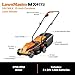 LawnMaster CLM2413A Cordless 13-Inch Lawn Mower 24V Max with 2X4.0Ah Battery and a Charger