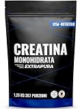 Creatina Monoidrata Polvere Extrapura - 1,25 kg (367 Porzioni) con Vitamina B6 - Vegan e Prodotta in Germania - Creatine Monohydrate Powder