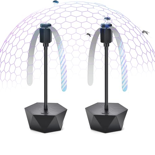 GUIDOT Fly Bug Fans for Food Tables, Fly Control Spinner Table Top Keep Flies Away from Patio Picnic Party Restaurant Kitchen Camping and BBQ