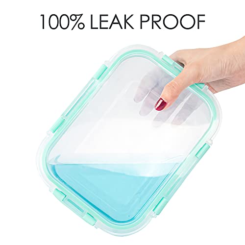 Yaryoung 10 Pack Glass Storage Containers For Food, Airtight Meal Prep Containers With Lids Leak-Proof, Glass Lunch Boxes Microwave, Freezer & Dishwasher Safe (34Oz & 12Oz) #TOP3