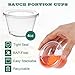 Lilymicky [360 Sets - 4 oz] Plastic Portion Cups with Lids, 4 oz Plastic Sauce Cups，Jelly Shot Cups, Disposable Condiment Containers for Food Sample