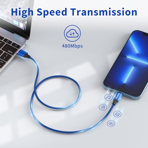 undefined iPhone 充電ケーブル【0.3M/MFi 認証】ライトニングケーブル 急速充電 データ転送 高耐久 断線防止 iPhone 13/13 Pro/13 Pro Max/12/12 mini/12 Pro/12 Pro Max/11/11 Pro Max/XS/XS Max/XR/X/8/8 Plus/iPad/iPod lightning usb各種対応 アイフォン急速充電ケーブル-ブルー の商品画像 5