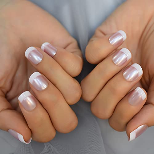 iMABC False Nails Short French Fake Nail Kit Set Thin Gel Acrylic Press On Nail Tips Full Cover Rose White Finger Art Tips for Women and Girls iMABC False Nails Short French Fake Nail Kit Set Thin Gel Acrylic Press On Nail Tips Full Cover Rose White Finger Art Tips for Women and Girls