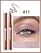 Erinde Cream Eyeshadow Stick, Metallic Eye Brightener Stick, Shimmer Creamy Eye Shadow Sticks with Built-in Sharpener, Long Lasting Waterproof Glitter Highlighter Eye Liner Pencil, 11