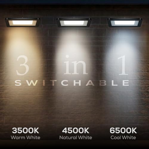 Image of Nortek Eshaa 100W LED Flood Light, 3 Color in 1 (Warm White /Natural White /Cool White) with Switch | Waterproof IP66 Outdoor Security Light | Wide Beam Angle | BIS Approved | 2 Year Warranty