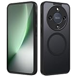 Tawarror Custodia Magnetica per Honor Magic 8 Lite 5G, Effetto Traslucido Opaco, Cover Protettiva Retro PC Anti Graffio, TPU Anti Caduta e Anti Impronte Digitali, Nero