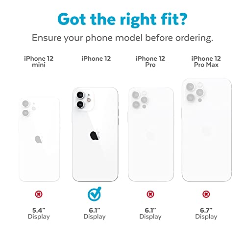 Speck iPhone 12 Case - Drop Protection Fits iPhone 12 Pro Case & iPhone 12 Phones - Scratch Resistant, Slim Design, Compatible Wireless Charging - Black, White Presidio2 PRO - image 7
