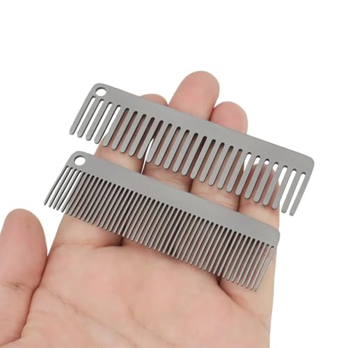 Peine de Titanio para Cabello y Barba, Dientes Anchos y Finos miniatura 2