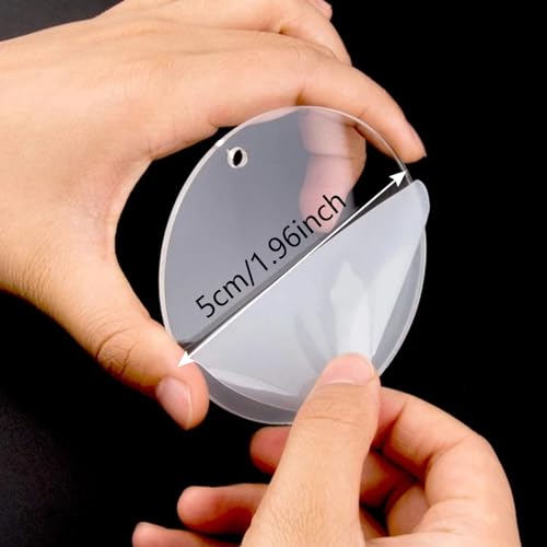20 Stück Acrylscheibe Transparent, Klare Acrylplatte, Rund Acryl Scheibe, Ideal für die Herstellung von Schlüsselanhängern und Christbaumschmuckg(5cm)