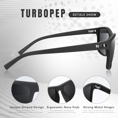 Turbopep HOBH-282 Square Polarized Sunglasses thumb #3