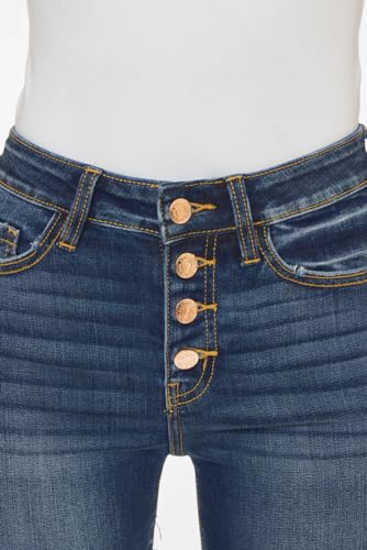 SALT TREE Kancan - Women's High Rise Distressed Super Skinny Jeans - KC9142D-NV3