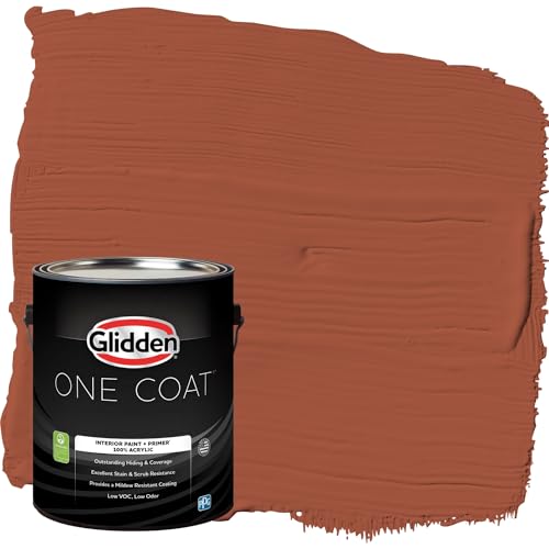 Glidden Interior Paint + Primer: Red/Ancient Copper, One Coat, Eggshell, 1-Gallon