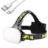 YAYUPRC Headlamp USB Rechargeable Spotlight 10600mAh LED Headlight for Adults - Professional Waterproof Ultra Bright Outdoor Gear for Hunting, Fishing, Caving, Long Lifespan