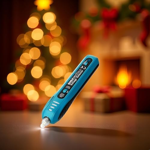 allsun Christmas Light Tester, Non Contact Voltage Tester Pen for Incandescent String & Mesh Lights,with Bulb Remover Tool & Fuse Tester, Voltage Detector 12V-600V AC