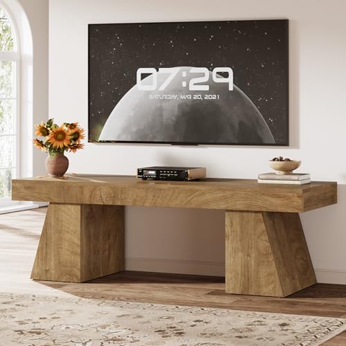 tribesigns US Tribesigns 63" TV Stand, Media Console Television Stands, Natural