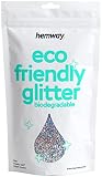 Hemway Eco Friendly Biodegradable Glitter 100g / 3.5oz Cosmético Bio Safe Chispa Vegana para la cara, Craft - 1/40" 0.025" 0.6mm - Plata holográfica