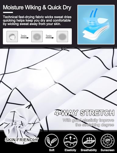 Koscacy Bowling Shirts for Women,Golf Polo Shirts for Women Short Sleeve Athletic Shirts Moisture Wicking Quarter Zip Lightweight Pullover Black Line