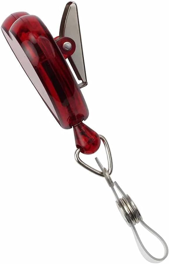 Bulk 25 Pack - Heart Shaped Retractable Badge Reel with Rotating Swivel Spring Clip - Cute Heavy Duty Name Tag Reels for Nurses, Pediatrics, Teachers, EKG and More by Specialist ID (Red)
