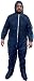 Disposable Breathable Polypropylene Coverall | Elastic Cuffs | Blue | Economic Grade 24g | Case of 25 (2XL)