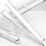 Bekind Apex 2-in-1 Hair Straightener Flat Iron | 1“ 460°F Straightener & Curler for All Hairstyles | UltraSmooth Tech | 15s Fast Heating & Temp Memory | Gift Set for Girls Women (Arctic White)