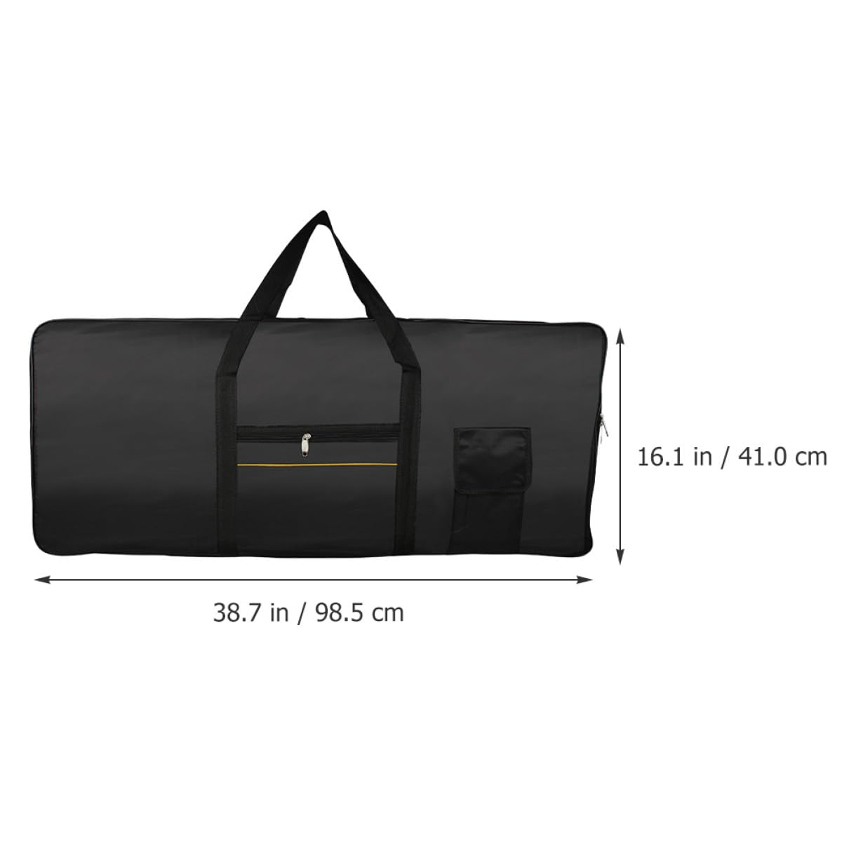 Borsa per Tastiera Elettronica Comoda Tracolla Oxford Nera 61 Tasti Design Moderno e Resistente Utilizzo a Mano o Zaino