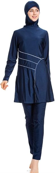 Hijab-badpak Met Ritssluiting Bij De Halslijn 2601-01 Zwart 2601-01