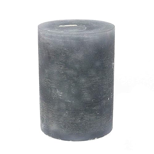 Stumpenkerze durchgefärbt 8 x Ø 6 cm (Frostgrau)