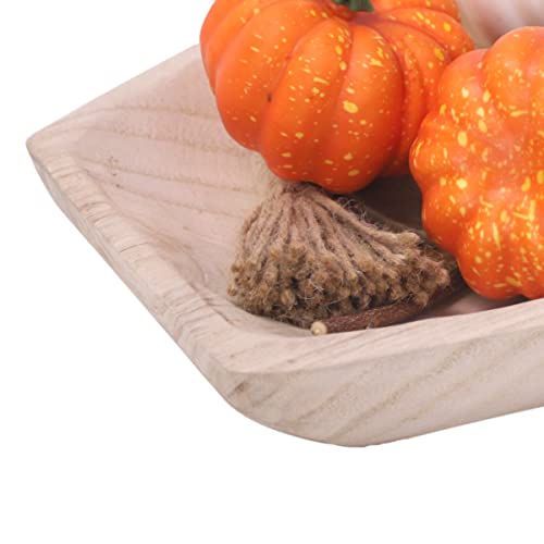 Uziass Wood Dough Bowl, 17.75" Hand Carved Decorative Wooden Dough Bowls Rustic Farmhouse Wood Dough Bowl Candle Making Wood Dough Bowls For Living Room Dining Table Centerpiece Home Kitchen Decor #TOP3