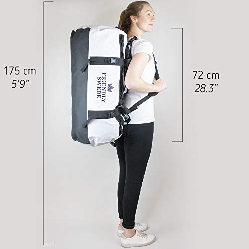 TThe Friendly Swede Duffel bag with Backpack Straps for Gym, Travel and Sports - SANDHAMN Duffle Waterproof Material