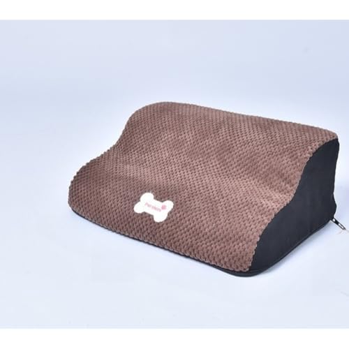 「FLYKING」犬の階段のステップ通気性の網ペットステップ折り畳み式2-4つのレベル階段取り外し可能 ペット用品 (2段-小,コーヒー色)