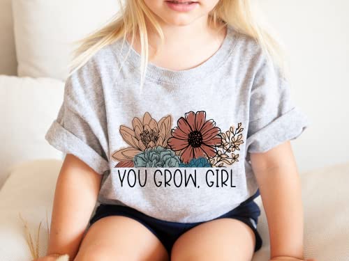you grow girl shirt girl power toddler shirt girl shirt women empowerment kid baby t shirt (3T, white)4