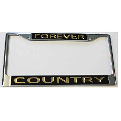 Stealth Technologies, LLC Forever Country Acrylic License Plate Frame Car Tag BLK/GLD