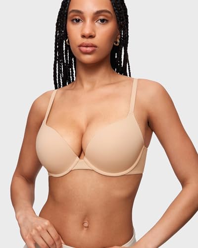 Image of INLYRIC Women's Push Up Bra Tshirt Demi Supportive Bras Underwire Plunge Padded Comfortable Inbarely Plus Collection
