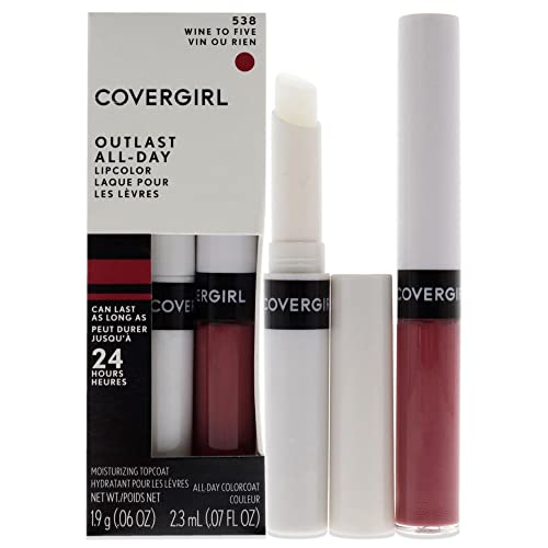 Covergirl Outlast All-Day Lip Color With Topcoat, Wine To Five, Pack Of 1 #TOP29
