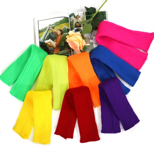 Image of ONUPGO Leg Warmers for Women 80s Party Accessories 80s Neon Knit Ribbed Leg Warmers Girls Junior Winter Leg Warmers Socks