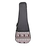 Ukuee Vintage Classical Ukulele Case with 5MM Sponge Padding Single Shoulder Strap with Storage(elephant,Soprano)
